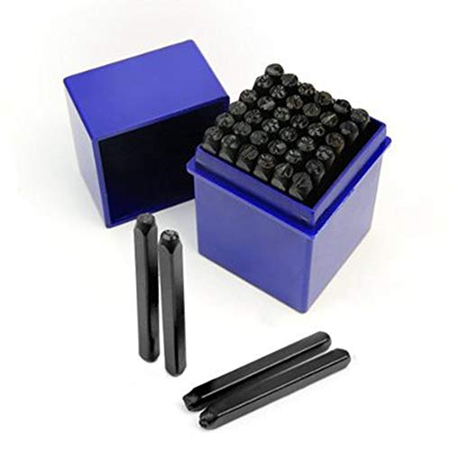 HOMEJIA - Juego de perforadoras de letras y números de 5 mm, 36 piezas, 0-9 punzones, letras del alfabeto A-Z para manualidades en cuero