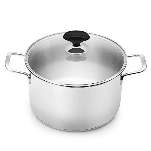 Homgaty - Juego de asas y pomos universales de repuesto para tapas de olla, sartén y cacerola (4 piezas de acero inoxidable).