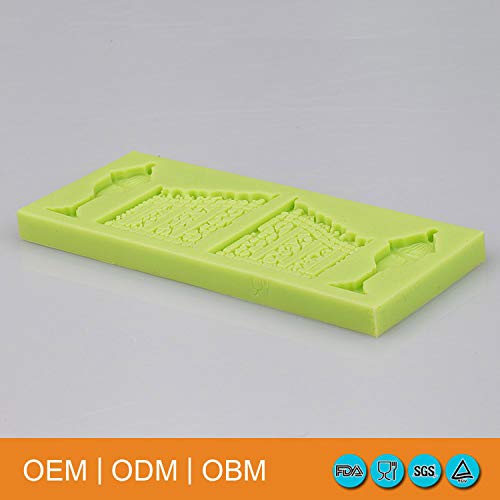 Hornear sartenes directo de fábrica de silicón de la venta Decoración de Pasteles de moldes en forma de caramelo de la lámpara de calle y puerta Para la pasta de azúcar del molde de chocolate,