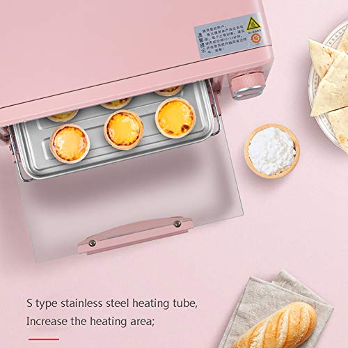 Horno Eléctrico de Sobremesa Multifunción,Temporización precisa Horno Eléctrico de Sobremesa con Convección,Calentamiento de Doble Tubo,Horno eléctrico doméstico de 10L