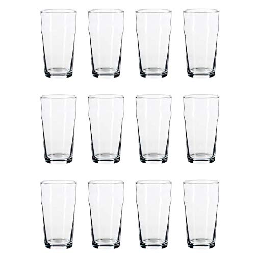 Hostelvia - Nonic Vaso de Cerveza de Pinta 56 cl - Pack de 12