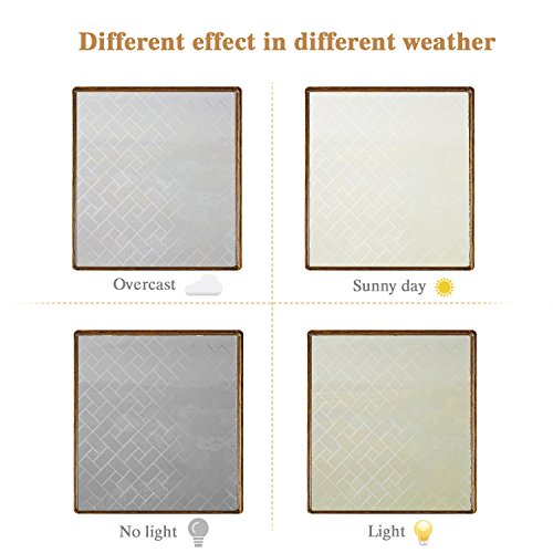 Housolution 2D Pegatinas de Ventana, Adhesivo con Electricida Estática Pegatina Privacidad de Ventana del PVC para Cristal Pelicula Decorativa Electrostática, Enrejado Oblicuo(200 x46 cm)