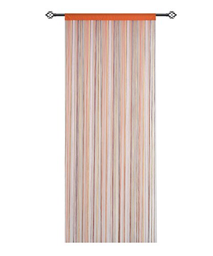 HSYLYM cortina espagueti para Puerta,divisor de habitación,decoración del hogar,poliéster,Arco iris,90x245cm