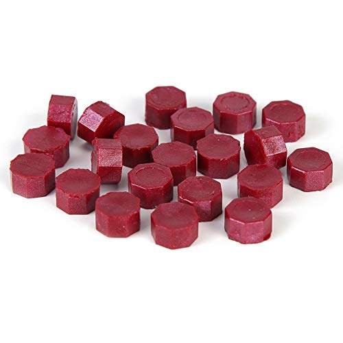 Huj - Sello de cera para sellos de cera, pastillas, cuentas para sobres de boda, color Cinnabar profundo