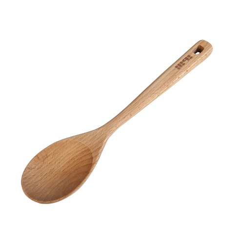 IBILI español Cuchara Redonda 30 cm de Madera de Haya, Color marrón
