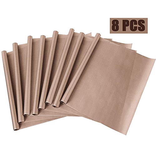 Ichen - Papel para hornear reutilizable, 8 piezas, papel de cocción duradero, lavable y recortable, alfombra para horno, cortable, alfombra de cocina, hojas de cocción duraderas, 40 x 60 cm cada uno