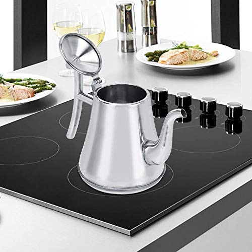 Ichiias Tetera de acero inoxidable Cafetera espesada con infusor para restaurante del hotel(1.2L)