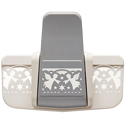 Ideen mit Herz Royal Bordüren Perforadora de, ángel, troquelada 3,5 cm x 5,7 cm, diseño de perforación para Papel, Bordes para Navidad de Manualidades con ángel, ángel de Chen con Estrellas