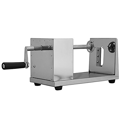 Iglobalbuy Acero Inoxidable Cortador de Patatas Manual Rizado Chips de Patata Vegetal Espiral Twister Cortador Máquina