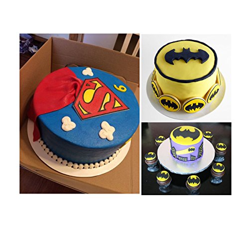 ilauke Cortadores de Galletas Moldes de Repostería Superman Batman Superheroes para Decoración de Pastel Cookie Fondant, 4 Piezas
