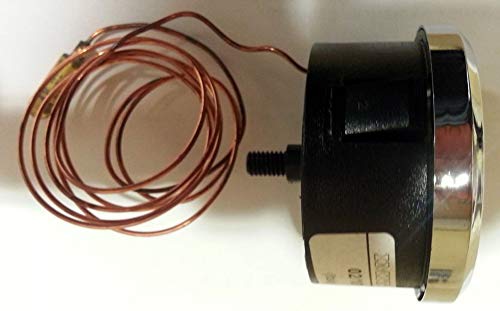 IMIT Termómetro para Horno de leña con Bulbo y capilar de 1 Metro, Escala de +50ºC a 350ºC