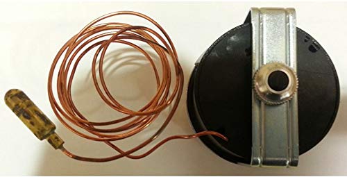 IMIT Termómetro para Horno de leña con Bulbo y capilar de 1 Metro, Escala de +50ºC a 350ºC