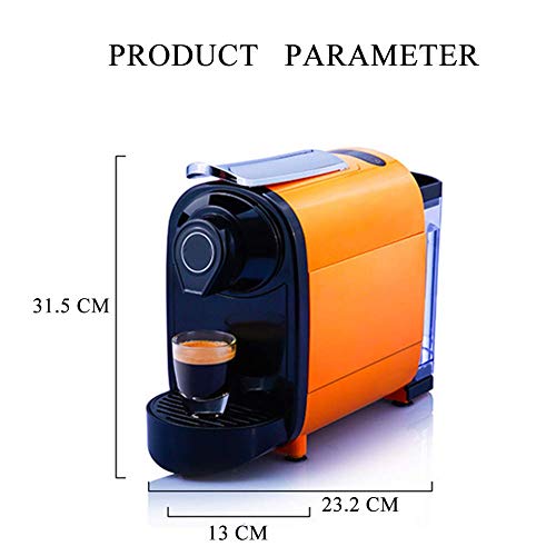 Individual Cafetera, cápsula de café, Mini One-Click Máquina de café/Espresso multifunción máquina Adecuada for el Camp Ministerio del Interior, Naranja ggsm (Color : White)