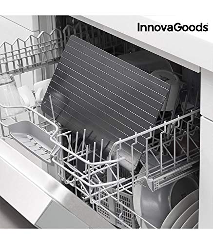 InnovaGoods Placa de Descongelación Rápida de Alimentos, Aleación de Metales, Negro, 35x1x20.5 cm