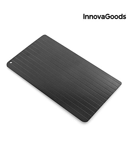 InnovaGoods Placa de Descongelación Rápida de Alimentos, Aleación de Metales, Negro, 35x1x20.5 cm