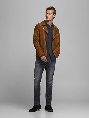 Jack & Jones Jjesheridan Shirt L/s Camisa Vaquera, Negro (Black Denim Fit:Slim), X-Large para Hombre
