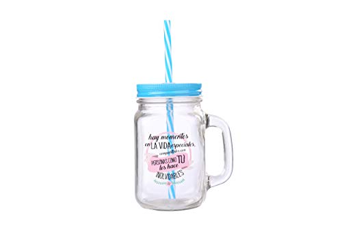 Jarras de Cristal con Caña Frases"MOMENTOS ESPECIALES" (Precio Unitario) - Jarras Frases para Detalles Bodas y Comuniones