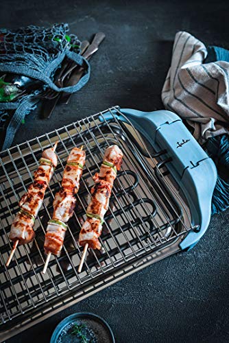 Jata BQ5101AM Electro-barbacoa, 2400 W, Acero Inoxidable, Azul