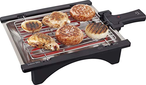 Jata BQ95 Electro Barbacoa Perfecto Para Dos Personas Sin Humos Ni Olores Desmontable Parrilla con 2 Alturas Bandeja de acero Inoxidable Cocina Sano con Agua