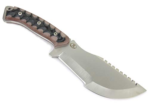 JEO-TEC Nº51 - Cuchillo de Bushcraft Campo Supervivencia Caza Monte Outdoor - Acero Inoxidble MOVA - HRC 56-58 - Fabricado en España