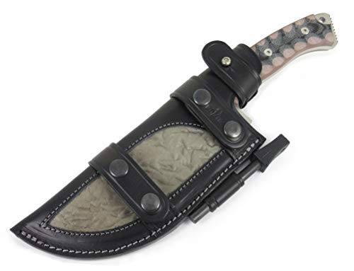 JEO-TEC Nº51 - Cuchillo de Bushcraft Campo Supervivencia Caza Monte Outdoor - Acero Inoxidble MOVA - HRC 56-58 - Fabricado en España