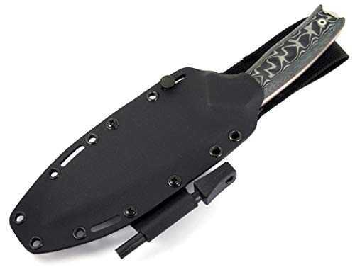 JEO-TEC Nº57 - Cuchillo de Bushcraft Campo Supervivencia Caza Monte Outdoor - Acero Inoxidble MOVA - HRC 56-58 - Fabricado en España