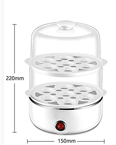 JHKGY Cocina De Huevo Rápida Eléctrica for For Hard Boiled, Escalfados, Revueltos, Tortillas, Verduras Al Vapor, Mariscos, Empanadillas Y Más 12 Capacidad con Función De Apagado Automático,White