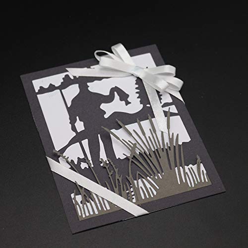 JiaMeng Troqueles de Corte de Metal Acero Corazón de la Flor Plantillas de Troqueles de Corte de Metal DIY Scrapbooking Album Paper Card (L)