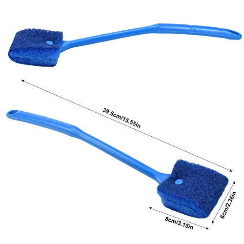 Jinlaili Cepillo de Esponja para Limpieza de Pecera de Acuario, Mango de 40cm de Largo, Limpiador Acuario Cristal, Cepillo para Algas de Acuario, Herramientas de Limpieza de Pecera