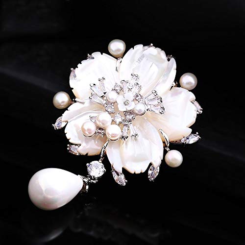 JIRENSHU Broche de Flores Broche Broche Micro embutido Chal Hebilla Pin Traje Broche decoración Accesorios Abrigo Abrigo suéter Hebilla