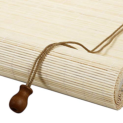 JLXJ Hogar y Cocina Persianas Enrollables De Bambú con Valencia, Interior Exterior Filtración De Luz Protección UV Sun Roller Shade para Patio Porche, Balcón (Color : B(W×H), Size : 60 × 110cm)