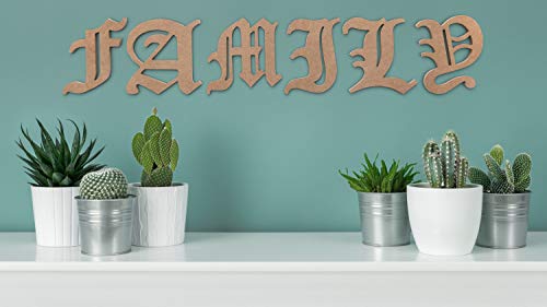JoePaul's Crafts - 15cm - Letras de Madera de Escritura Gótica - M