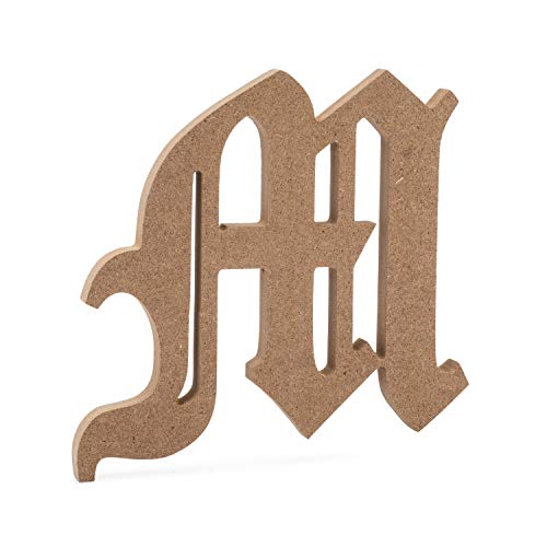 JoePaul's Crafts - 15cm - Letras de Madera de Escritura Gótica - M