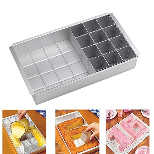 JOJOR Moldes Galletas Números Hornear Pastel Decorar, Molde para Hacer Tartas Cake Pan con Alfabeto Letra Número，Moldes Pasteles para Cumpleaños, Aniversario de Bodas