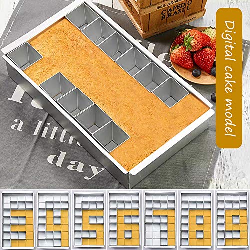 JOJOR Moldes Galletas Números Hornear Pastel Decorar, Molde para Hacer Tartas Cake Pan con Alfabeto Letra Número，Moldes Pasteles para Cumpleaños, Aniversario de Bodas