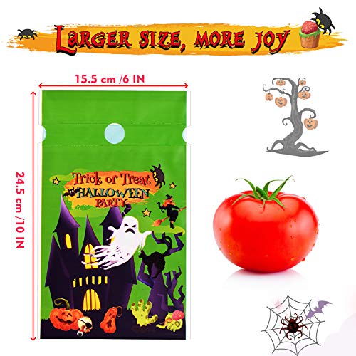 Joyjoz 72 Bolsas de Dulces de Halloween, Bolsas de Truco o Trato de Halloween, Bolsas, Suministros de Fiesta de Halloween, Decoraciones de Halloween (6 diseños)