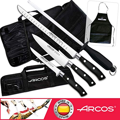 Juego Cuchillos Jamoneros Arcos Riviera + Bolsa Porta Cuchillos
