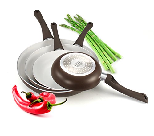 Juego de 4 sartenes cerámicas + Juego de herramientas de cocina de REGALO