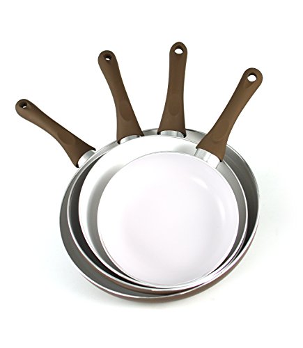 Juego de 4 sartenes cerámicas + Juego de herramientas de cocina de REGALO