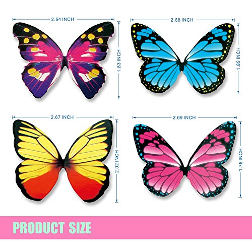 Juego de 40 adornos para tartas de mariposa GUGUJI con mousse de chocolate para decoración (4 patrones x 10)