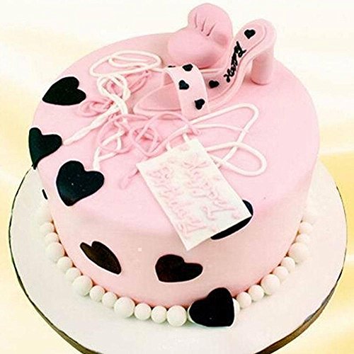 Juego de 9 moldes para fondant y pasteles, diseño de zapatos de tacón alto.