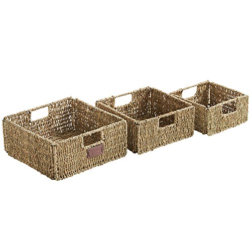 Juego de cestas de Almacenamiento VonHaus con Asas, Mimbre, 3 Unidades