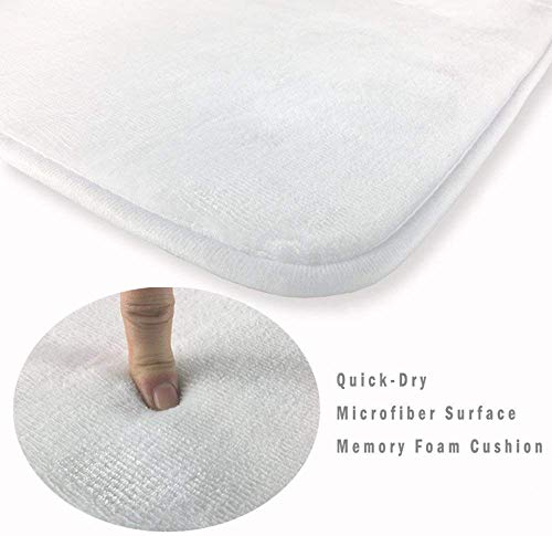 Juegos de alfombrillas de baño Alfombra de contorno de mortero azul Cubierta de tapa de inodoro en forma de U, antideslizante, lavable a máquina, juego de alfombras de 3 piezas más fácil de secar para