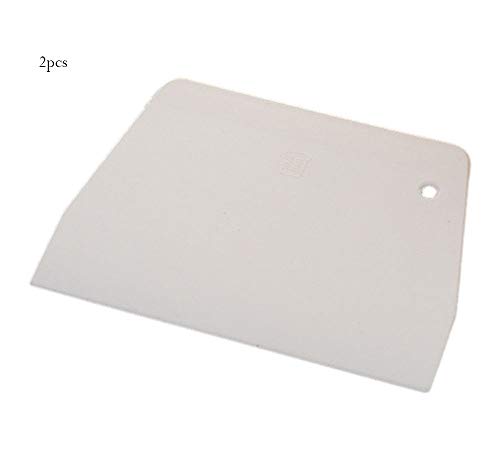 JUNSHUO 2 Piezas Plástico Espátula Pastas Pizza Cutter Pan Separador, Espátula de Cocina con Forma de Escalera, Rasqueta para Decoración de Tartas