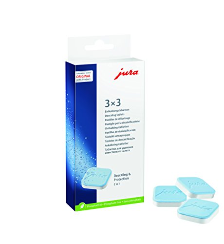 Jura 61848 - Pastillas de descalcificación, 9 tabletas (3 operaciones descalcificadoras)