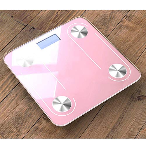 kaige Cuerpo Escala de Grasa Balanza Inteligente Escala de Escalas del Suelo Composición LCD de Cristal del Balance del Peso Corporal Bluetooth (Color: China, Tamaño: Oro Rosa) WKY