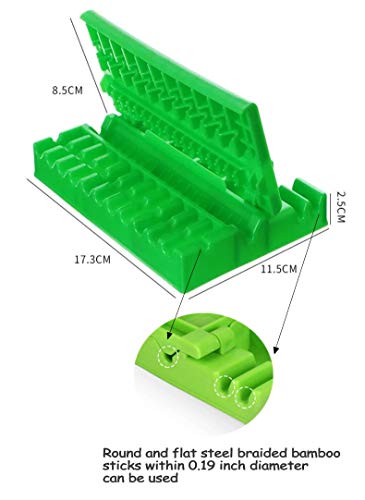 KAISHUAI BBQ Kebab Maker, Pinchos Barbacoa，1 Pc 3-en-1 Máquina De Brocheta De Carne De Doble Fila Herramientas De Barbacoa Accesorios De Cocina Al Aire Libre 100 x Mini brochetas de Madera de bambú