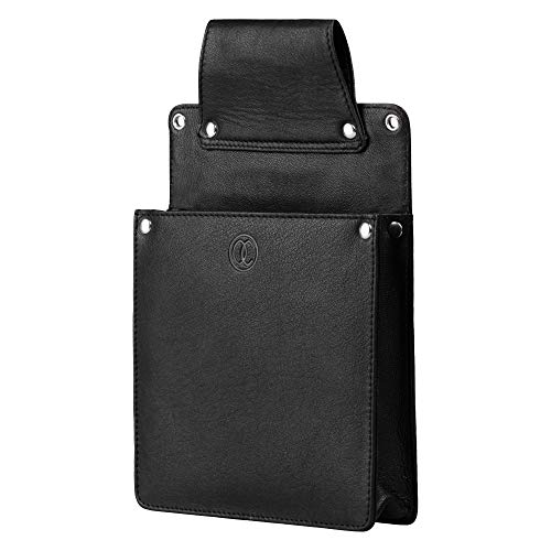 Kavali Concepts Bolso Camarero para Mini iPad o Tablet. Accesorios Camarero del Futuro Funda Holster de Cuero de Calidad Superior Negro para Cinturón Camareros Cafe Bar Restaurante Hosteleria