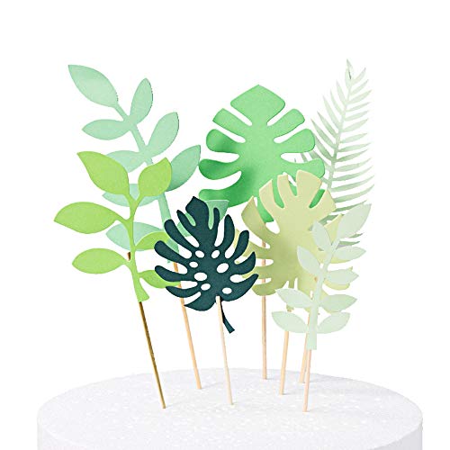 Keilafu Primeros de la torta, pancarta de pastel, Juego de 29 adornos para decoración de tartas de feliz cumpleaños para niños, adornos para cupcakes con tema de zoológico de dibujos animados