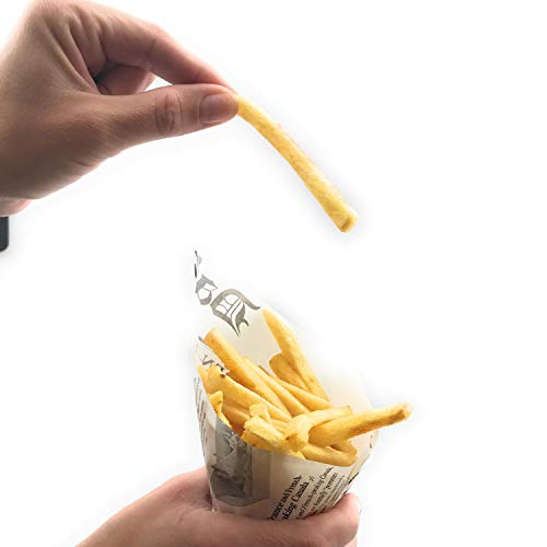 Kerafactum® – 20 Unidades fettdichte pommestüte patatas bolsas patatas varitas para Fish and chips Adecuado French Fries Diseño Daily News – Tamaño 25 x 18 cm